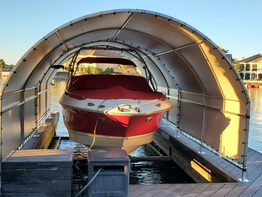 Custom Boat Lift Cover | Boat Dock Awnings