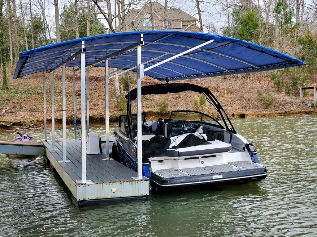 L Shaped Boat Dock Cover